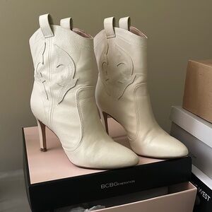 BCBGeneration Cream Ankle Boots
